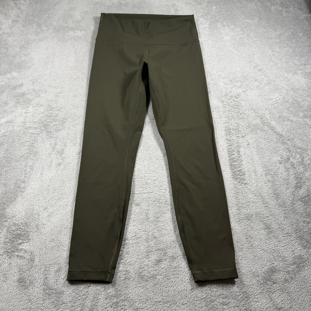 Lululemon Wunder Under Leggings Women 8 Olive Green High Rise 25" Luxtreme